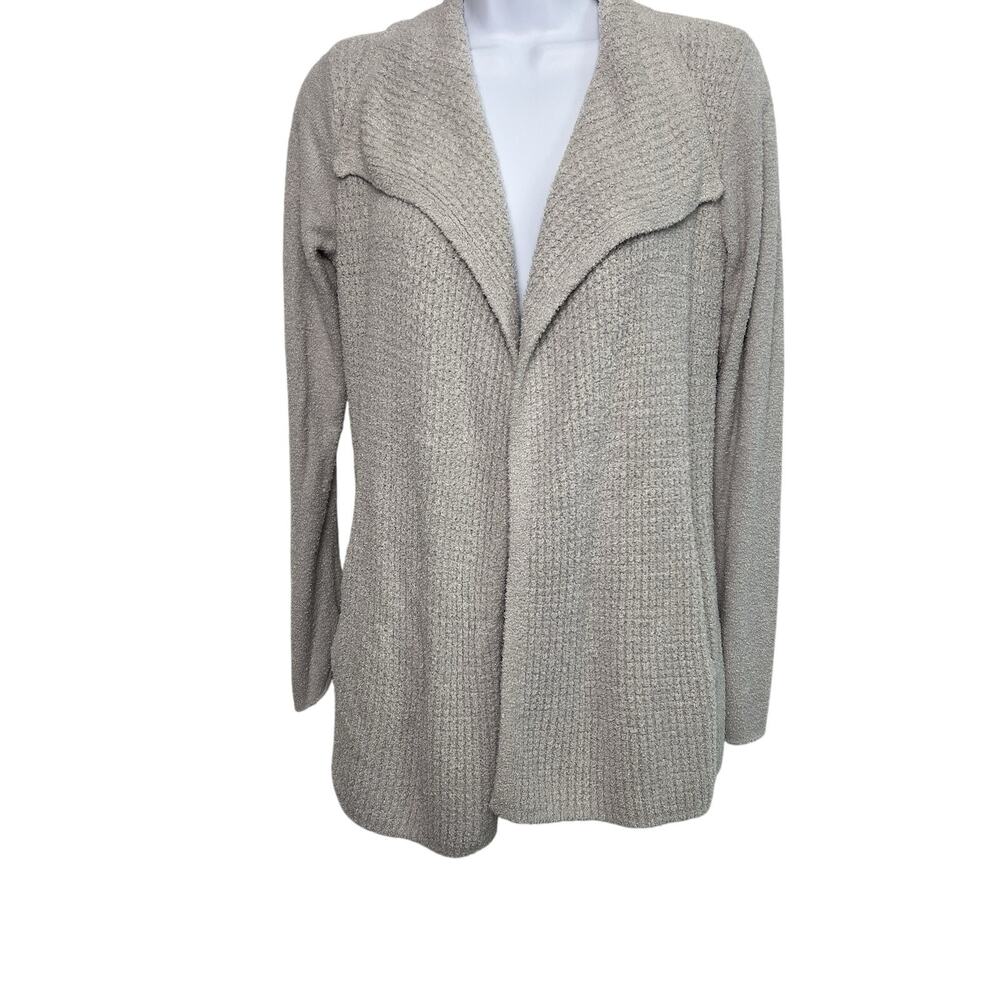 Barefoot Dreams Size XS Cozychic Lite Cardigan Open Soft Pockets Drape Beige